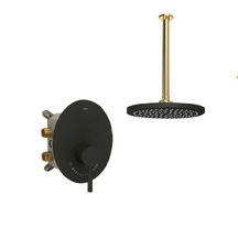 شیر حمام توکار شودر مدل روگن تیپ ۱ BRASS مشکی طلا